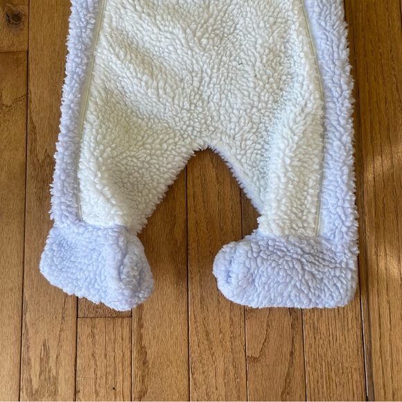 VINTAGE CUDDLE TIME FLEECE ONE PIECE CAT APPLIQUÉ ZIP UP OUTFIT SIZE 6/12 MONTHS - Picture 5 of 6